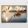 Quadro Decorativo Juncos no Lago ao Amanhecer Com Moldura e Sem Vidro 90x140 - 1