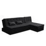 Sofá Cama 1 e 2 Lugares Natalia Suede Preto Madelina Decor - 2