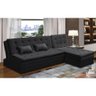 Sofá Cama 1 e 2 Lugares Natalia Suede Preto Madelina Decor - 1