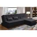 Ver imagem 1 de Sofá Cama 1 e 2 Lugares Natalia Suede Preto Madelina Decor