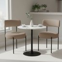 Ver imagem 1 de Cadeira Sala de Jantar Margara Kit 2 em Aço Preto Bouclê Ted D03 - D'Rossi