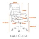 Ver imagem 7 de Cadeira Escritório Couro Presidente Molas Ensacadas Nr17 Califórnia Homenow Cor:fendi