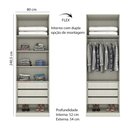 Ver imagem 2 de Guarda Roupa Roupeiro Módulo 02 Portas Seletto MC03 Areia Henn