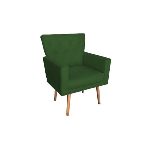 Poltrona Decorativa Aurora Suede Verde