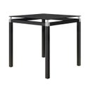 Ver imagem 1 de Mesa de Jantar Tubular 4 Lugares Malva Tampo Vidro Temperado 75cm Sf Preto - Combo Stock