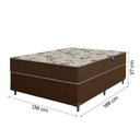 Ver imagem 5 de Cama Box Casal Colchão Espuma D33 Marquês 138X188X57Cm Marrom Umaflex - Suporta Até 90Kg Por
