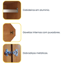 Ver imagem 4 de Guarda Roupa Amsterdam 4 Portas 2 Gavetas - Móveis Tcil