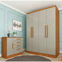 Ver imagem 1 de Guarda Roupa Amsterdam 4 Portas 2 Gavetas - Móveis Tcil