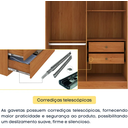 Ver imagem 3 de Guarda Roupa Amsterdam 4 Portas 2 Gavetas - Móveis Tcil