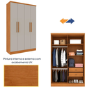 Ver imagem 5 de Guarda Roupa Amsterdam 4 Portas 2 Gavetas - Móveis Tcil