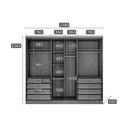 Ver imagem 4 de Modulado de Quarto Guarda Roupa Rizon C- 6 Portas e 8 Gavetas Freijo Cumaru - Novo Horizonte