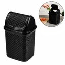 Ver imagem 1 de Lixeira Rattan Luxo 4,5L Polipropileno Tampa Basculante Preto Yeet