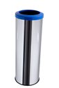 Ver imagem 1 de Lixeira Aço Inox 30 Litros Com Aro Plástico Área Gourmet Cozinha - Azul