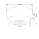 Ver imagem 2 de Plafon Duplo Cilíndrico Vivare Md-3017 Cúpula Tecido 50x40cm - Bivolt Verde-folha-branco 127/220v