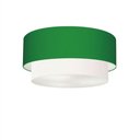 Ver imagem 1 de Plafon Duplo Cilíndrico Vivare Md-3017 Cúpula Tecido 50x40cm - Bivolt Verde-folha-branco 127/220v