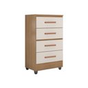 Ver imagem 2 de Guarda Roupa Casal 6 Portas e Cômoda 4 Gavetas Lite Nature Off White - Móveis Leão
