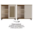 Ver imagem 2 de Conjunto para Sala com Rack e Buffet Charlotte Pinho/off White Artely