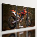 Ver imagem 1 de Kit 3 Quadro Decorativo Motocross Enduro Trilha Crf 28x20cm