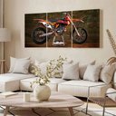 Ver imagem 3 de Kit 3 Quadro Decorativo Motocross Enduro Trilha Crf 28x20cm