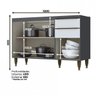 Balcão para Cozinha 2 Portas 3 Gavetas Decore Móveis Henn - 4
