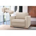 Ver imagem 3 de Poltrona Cama Hermes Luxo Castellar Móbile Veludo Bege Claro