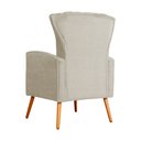 Ver imagem 3 de Poltrona Decorativa Melinda Pés Palito Tecido Suede Várias Cores - Qlare Estofados - Suede Bege