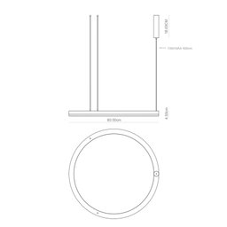 Pendente Led Metal Aluminio Fendi 48w 3000k Giro - 2