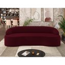 Ver imagem 2 de Sofá 3 Lugares Curvo Sala de Estar Living Lótus D02 Veludo Marsala 210 cm C-278 - Lyam Decor