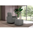 Ver imagem 2 de Poltrona Amamentação com Balanço + Puff Veludo Cinza Matrix Annecy