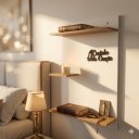 Ver imagem 3 de Jogo 3 Prateleiras de Parede MDF 90 x 60 Suporte Porta Quadros, Cantinho da Oração Amadeirado com