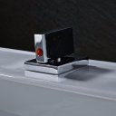 Ver imagem 4 de Torneira Misturador Lavabo Banheiro Duplo Comando Prateada