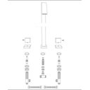 Ver imagem 7 de Torneira Misturador Lavabo Banheiro Duplo Comando Prateada