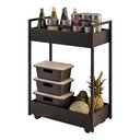 Ver imagem 6 de Carrinho Auxiliar para Salão de Beleza Lara 70cm em Aço com Rodízios Preto - Desk Design