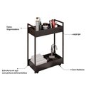 Ver imagem 3 de Carrinho Auxiliar para Salão de Beleza Lara 70cm em Aço com Rodízios Preto - Desk Design