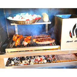 Churrasqueira HotBox Parrilla - Grelha Uruguaia - BANCADA + KIT TENDAL - 4