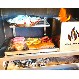 Churrasqueira HotBox Parrilla - Grelha Uruguaia - BANCADA + KIT TENDAL - 3
