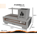 Ver imagem 2 de Churrasqueira Hotbox Parrilla - Grelha Uruguaia - Bancada + Kit Tendal