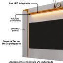Ver imagem 5 de Painel Suspenso Tv 75 Pol 180 Cm Maresias Off White Naturalle Bechara