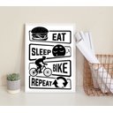 Ver imagem 1 de Quadro Decorativo Bicicleta- Bike Rotina 24x18cm:madeira Branca