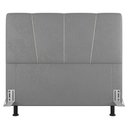 Ver imagem 2 de Cabeceira Cama Box Solteiro Amber 90cm Estofada Veludo Prata - Desk Design