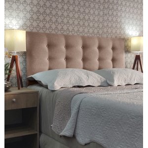 Cabeceira Queen Estofada Viena Linho Bege 160 X 60 Rbl