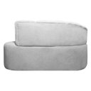 Ver imagem 4 de Sofá Namoradeira 2 Lugares Plaza Conceito Orgânico 145cm Bouclê Cinza Sofa Store