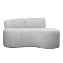 Ver imagem 2 de Sofá Namoradeira 2 Lugares Plaza Conceito Orgânico 145cm Bouclê Cinza Sofa Store