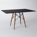 Ver imagem 1 de Mesa Eiffel Wood Tampo Retangular De Madeira Preto 120 cm