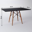 Ver imagem 2 de Mesa Eiffel Wood Tampo Retangular De Madeira Preto 120 cm