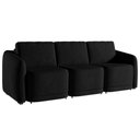 Ver mais imagens de Sofá Cama Modulado Retrátil e Reclinável Decorativo Varsóvia 246cm Veludo Preto G33 - Gran Belo