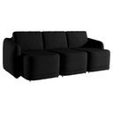 Ver imagem 3 de Sofá Cama Modulado Retrátil e Reclinável Decorativo Varsóvia 246cm Veludo Preto G33 - Gran Belo