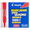 Caixa de Pincel Marcador para Quadro Branco Recarregável Wbm-7 12 Unidades Vermelho - Pilot - 1