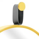 Ver imagem 5 de Espelho Decorativo Short Strip Amarelo Alça Corino Preto 60 cm Redondo Amarelo/Preto, 60 cm