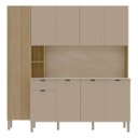 Ver imagem 6 de Armário de Cozinha Compacta Pulse 8 Portas e 1 Gaveta em Mdp Freijó/vanilla/cp-riscatto Freijó - Kit